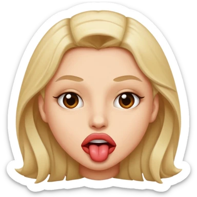 Sexual biting lip emoji sticker