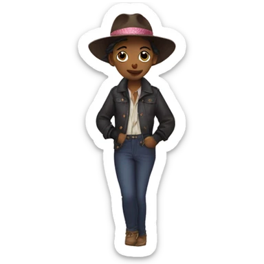 Lazo coquette roj sticker