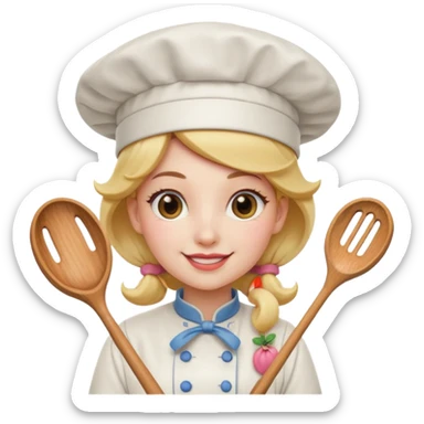 Chef princess peach sticker