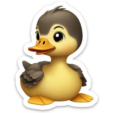 A cute duckling  sticker
