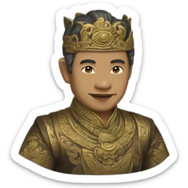 Javanese with blangkon sticker