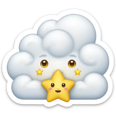 web hosting beginner plan, cloud with a star sticker