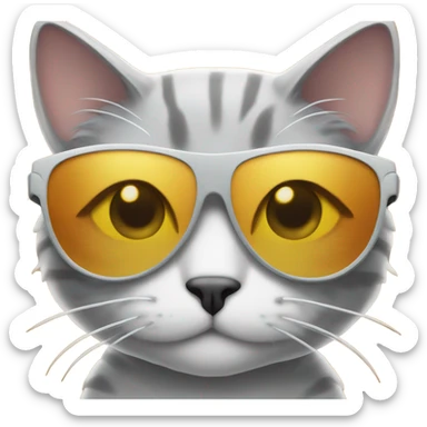 Cat with sunglasses sticker