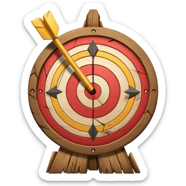 target with arrow sticker