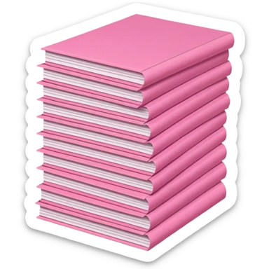 Pink stacked papers sticker