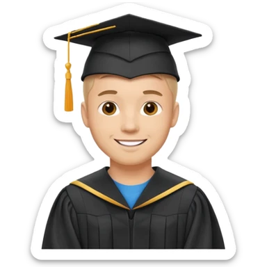 graduated man sticker
