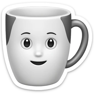 Empty white cup sticker