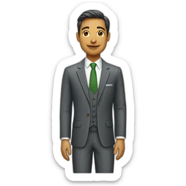 familia empresaria con traje sticker