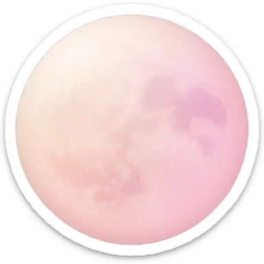 Pastel pink moon sticker