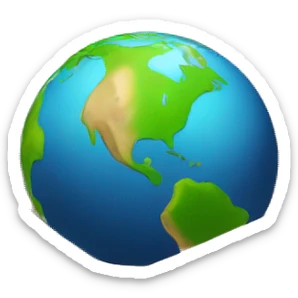 OPEN GIFT BOX WITH A PLANET EARTH INSIDE sticker
