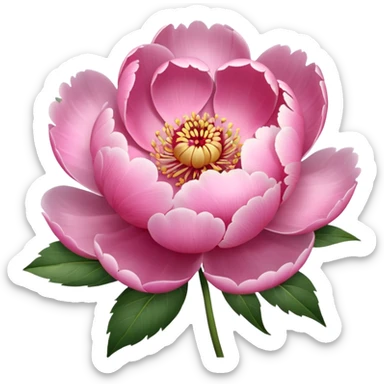 Pink floral drone (peonies flower) sticker