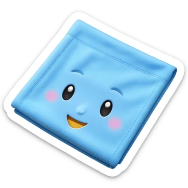 blue microfiber cloth in kitchen sticker