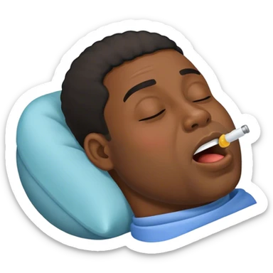 Black man snoring sticker