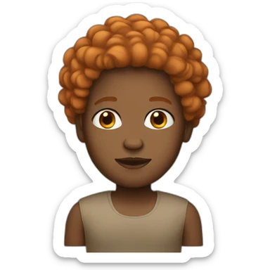 afroamerican with ginger hair sticker