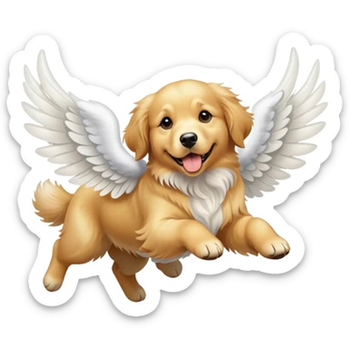A flying dog sticker
