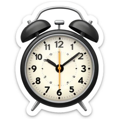 alarm oclock aesthetic and ios.18.1 and to show six in the morning sticker