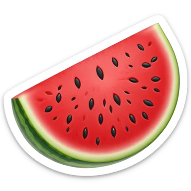 Cartoon Watermelon one slice sticker