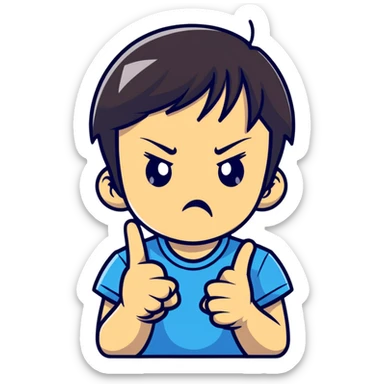 Middle finger girl mad sticker