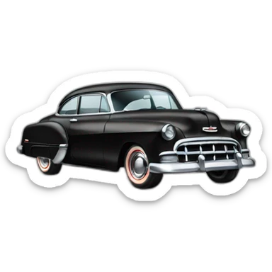 black 1950 chevy styleline 2 door sedan sticker
