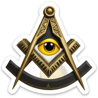 Masonic Square and Compass an sticker