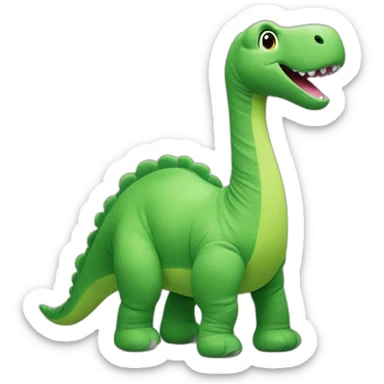 H&M green brontosaurus cuddly toy sticker