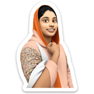 smiling boy with black hair sticker