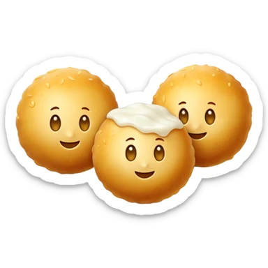 Mozzarella cheese balls sticker