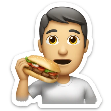 a person asking if you want to eat a kebab for lunch sticker