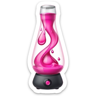 Hot pink lava lamp  sticker