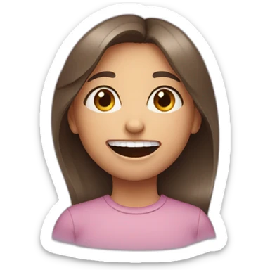 Girl with a gap in her teeth sticker