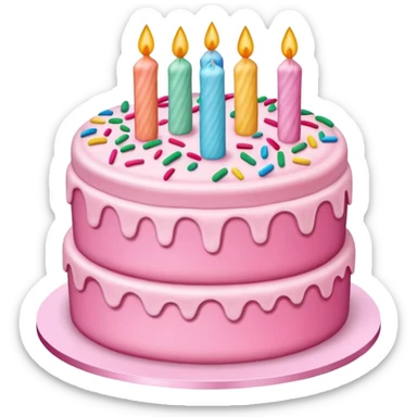 Cakes pink sticker