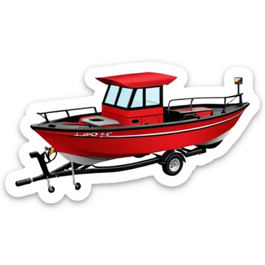 Fishing Boat - Lund 1775 Crossover XS (Model Year: 2022) (Iconic colour: Red with black trim) sticker