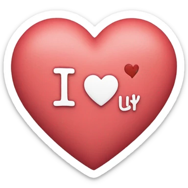I love you heart sticker