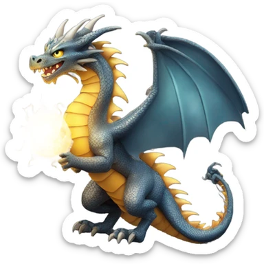 dragon wielding lightning  sticker