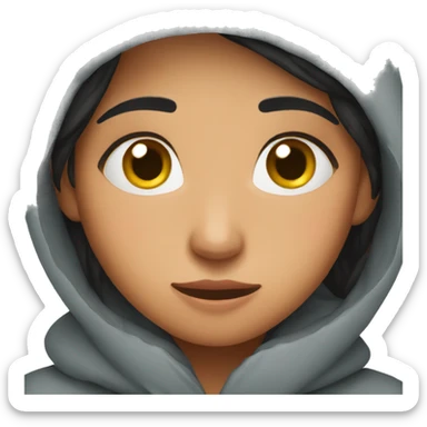 Nepali girl feeling cold  sticker