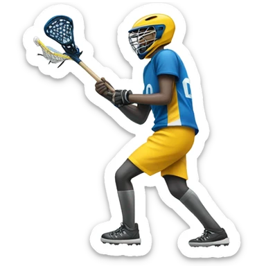 person doing Field lacrosse sticker