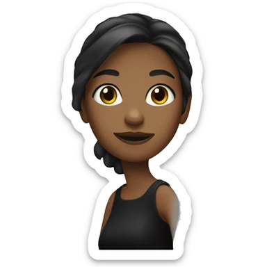 selfie of girl in black dress sticker