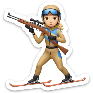 skii biathlon sticker