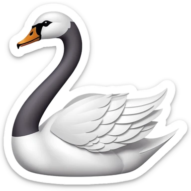 Small paper swan . sticker