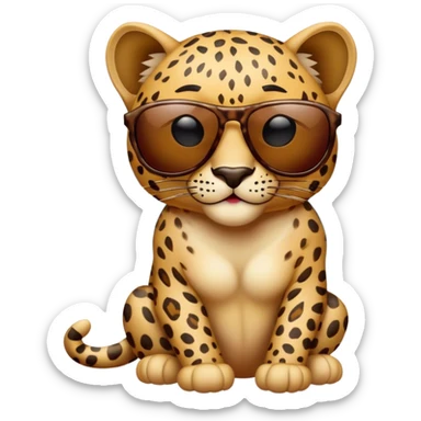 Dominant Leopard on turkish vacation   sticker