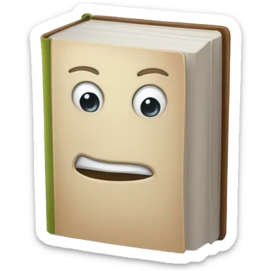 a book with the emotion of embarrassment  sticker