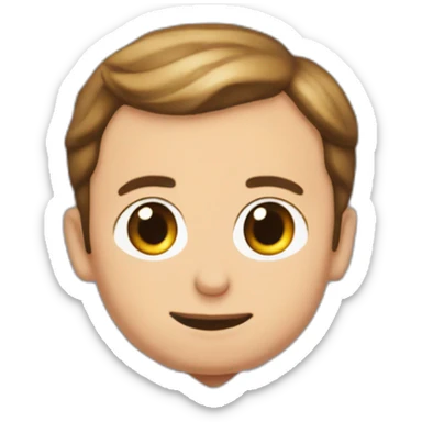 Macron en short qui mange un gâteau sticker