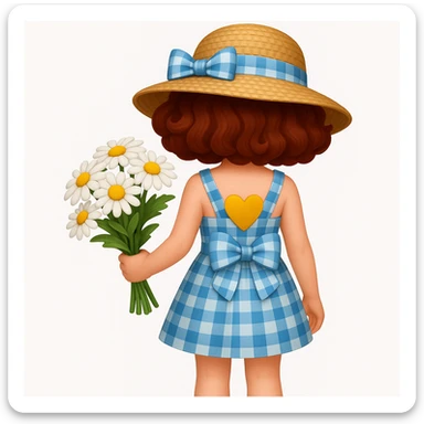 Change the hairstyle and hair color of the girl in the image, keeping the 3D iOS (Apple emoji) style. Keep all other details unchanged. The style should resemble the Apple emoji 3D look. sticker
