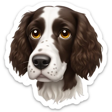 Springer spaniel with one brown eye sticker