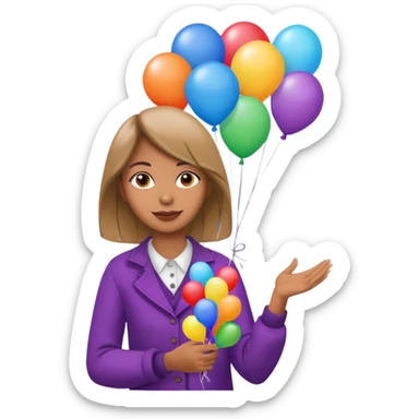 Street Balloon Seller woman  sticker