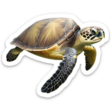 Sea turtle in the ocean  sticker