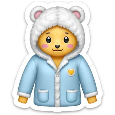 fluffy pijama sticker
