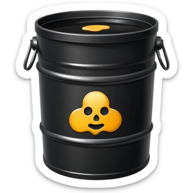 oil sludge in barrel  sticker