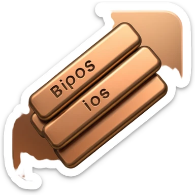 bronze bars, bronze text sticker