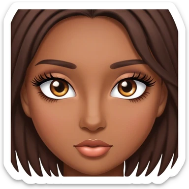 A brunette girl with so mana eyelashes that name is Elena sticker